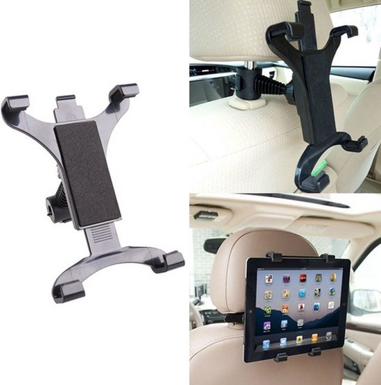Tablet houder voor in de auto iPad klem aan hoofdsteun voor 7 tot 10 inch / HaverCo |