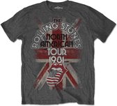 The Rolling Stones Heren Tshirt -L- North American Tour 1981 Grijs