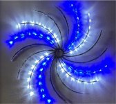 Kerstverlichting - sier verlichting - ster - blauw - wit - 4 standen - led - met stekker 25v 128 led kerstversiering kerstlamp kerst -decoratie led