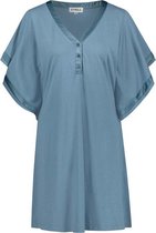 Cyell COASTAL CLOUD dames nachthemd korte mouwen - blauw - Maat 40 Blauw maat 40 (L)