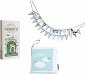 Kraamcadeau Rotterdam NOOX city kids Geboorte slinger blauw - Baby boekje - Muisjes