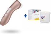 Satisfyer Pro 2 - Clitorisstimulator + Exotiq Massagekaars - Ylang Ylang