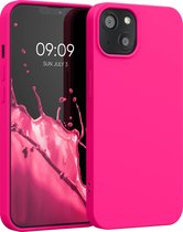 kwmobile telefoonhoesje geschikt voor Apple iPhone 13 - Hoesje voor smartphone - Back cover in neon roze