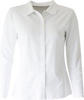 MOOI! Company - Basis blouse - Polo - Blouse model Esmee - Kleur Wit - XL