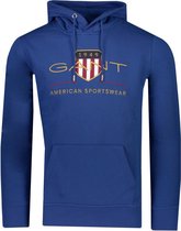 Gant Sweater Blauw Normaal - Maat M - Heren - Herfst/Winter Collectie - Katoen;Polyester