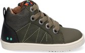 BunniesJR Pol Pit Jongens Hoge Sneakers - Groen - Leer - Veters