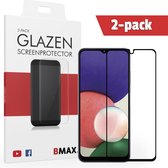 2-pack BMAX geschikt voor Samsung Galaxy A22 Screenprotector - Full Cover - Gehard glas - Telefoonaccessoires - Telefonie & Accessoires - Beschermglas - Glas screenprotectors - Zwart