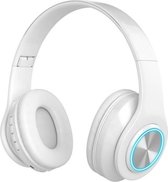 Magix Sound - Draadloze Koptelefoon Voor Kinderen - Bluetooth 5.0 - Over Ear - Active Noise Canceling - Wit - LED verlichting
