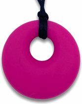 Chewzoo® - Bijtketting Stevig Goedkoop Basic - Kauwketting Cirkel - Roze