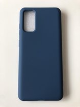 Hoogwaardige Siliconen back cover case - Geschikt voor Samsung Galaxy S20 - TPU hoesje Blauw (Navy) (2mm dik) stevig back cover