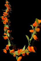 Seta Fiori - zijde bloemen - klaprozen slinger - 43 bloemkoppen - 155cm lengte