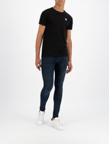 Purewhite -  Heren Slim Fit    T-shirt  - Zwart - Maat XS
