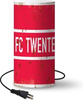 Lamp FC Twente - Enschede - Voetbal - 54 cm hoog - Ø25 cm - Inclusief LED lamp