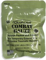 Z-medica Quikclot Combat Gauze | hemostatisch verbandmiddel | groen