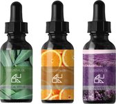 Aura essence oil set - 100 % essential oil - essentiele olie - etherische olie - 3 geuren - Eucalyptus - Orange - Lavender