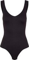 Pieces Rib stringbody - Bodystocking - Rib patroon - Black  - L/XL
