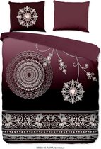 Luxe Dekbedovertrek Tweepersoons - Lits Jumeaux - 240x200/220cm - Inclusief 2 Kussenslopen - 100% Zacht Microvezel - Bordeaux - Asiya