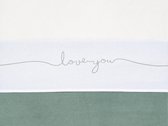 Laken Wieg 75x100cm Love you - Grey