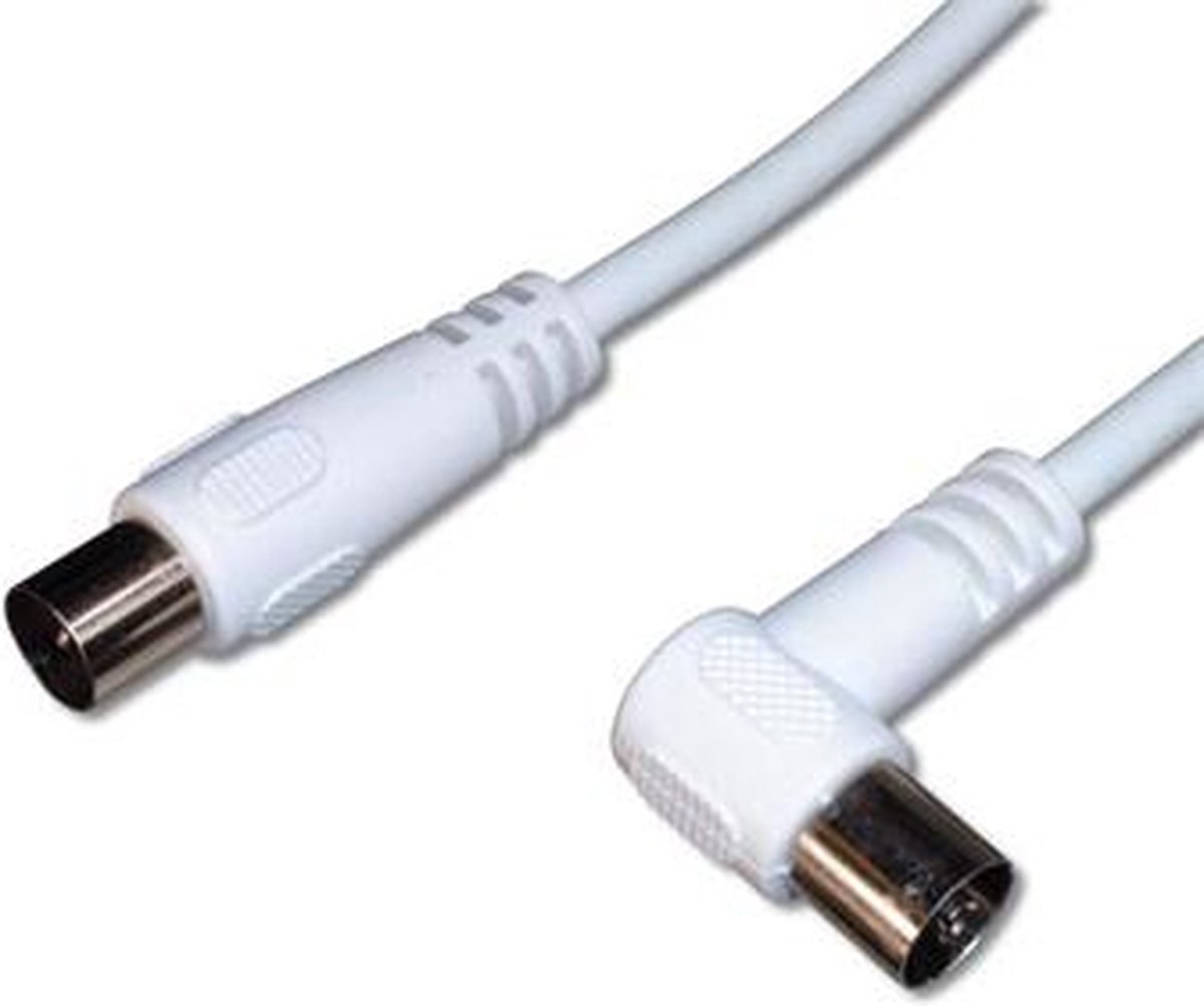 PremiumCord TV M/F 90, 75 Ohm, 5m coax-kabel IEC Wit