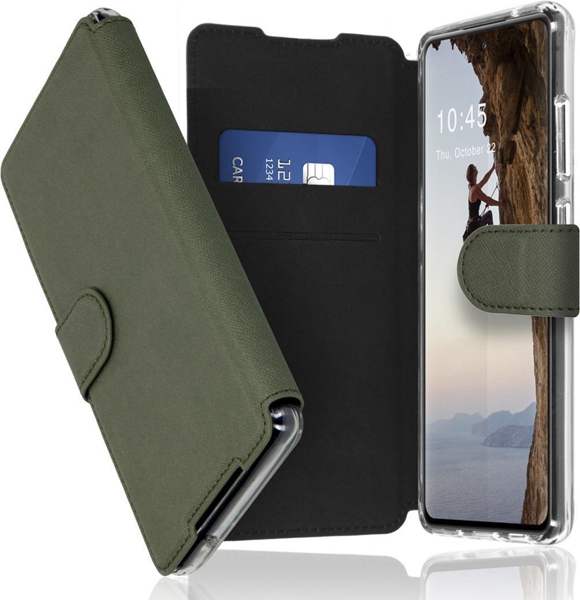 Accezz Xtreme Wallet Booktype Samsung Galaxy S21 FE hoesje - Lichtgroen