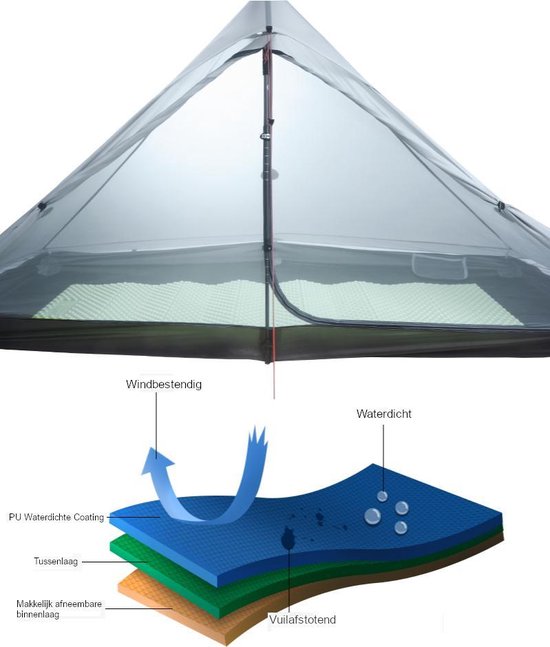 1-persoons Tent - 3F GEAR® PRO - Ultra Lichtgewicht - seizoenen trekking -... | bol.com