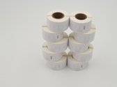 KATRIZ huismerk Etiketten voor Dymo 99010(Zwart op Wit) | 89x28mm| 10 rollen van 130 Labels