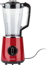 Silvercrest Blender Rood - Krachtige blender in strak design met RVS elementen - Vermogen: 600 W - Inhoud: 1,8 L  - 5 krachtige snelheden en pulse-functie - Deksel met vulopening en doseerdop