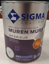 sigma muurverf reinigbaar mat 5l wit