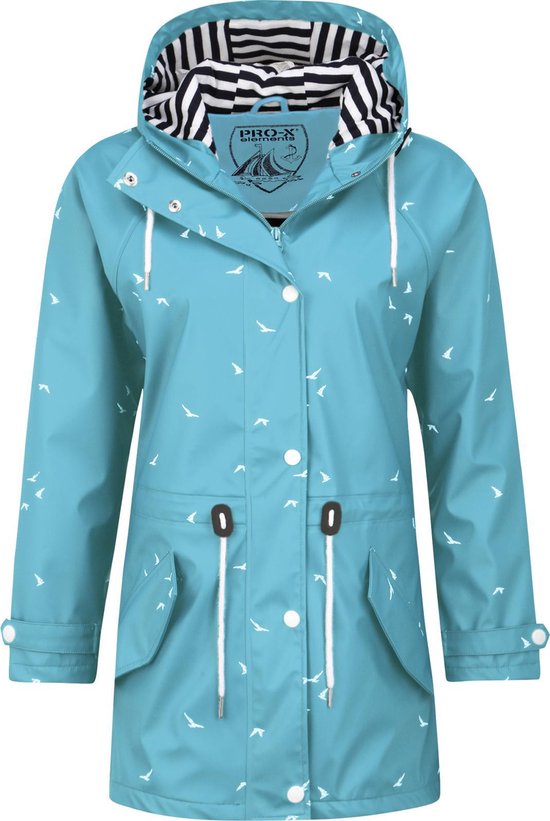 Pro-x Elements Imperméable Blauw Avec Capuche Polyester / polyuréthane Bleu Taille 38