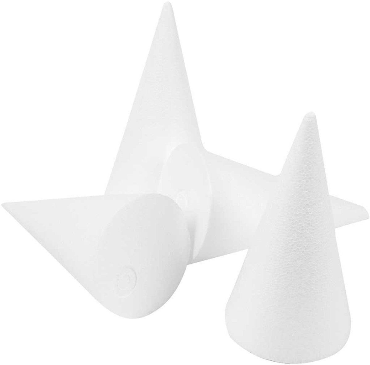 Styropor kegels, h: 14,5 cm, 25 stuks