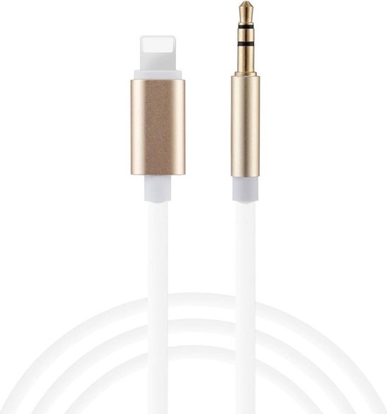 poort Verschrikkelijk basketbal iPhone Lightning naar Headphone Jack Audio Aux Kabel - Iphone auto kabel -  3.5 mm - 1... | bol.com