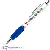 2 stuks Pokémon Pen (Wit/Blauw) 14 cm ( 2 x ) + 5 Pokemon Stickers! | School, Schoolartikel jongens meisjes | Pokemon Schrijfpen voor kinderen