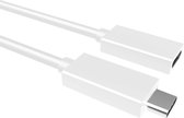 USB C verlengkabel - Male to female - 3.1 gen 2 - 10 Gb/s - Nylon mantel - Zilver - 0.5 meter - Allteq