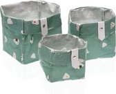 Basket spelset Textiel Polyester (3 Onderdelen) (14 x 14 x 14 cm)