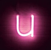 Neonkleurige letter LED Ledkia Brief U Roze 3W