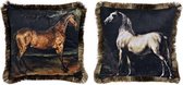 Kussen DKD Home Decor Polyester Paard (45 x 45 cm) (2 pcs)