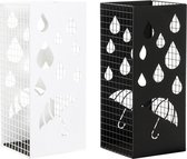 Paraplyställ DKD Home Decor Wit Zwart Metaal (2 pcs) (19.5 x 20 x 47.5 cm)