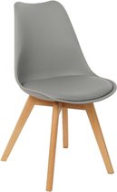 Stoel DKD Home Decor Grijs Polypropeen (PP) beukenhout (48 x 55 x 83 cm)