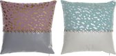 Kussen DKD Home Decor Blauw Roze Polyester (2 pcs) (45 x 10 x 45 cm)