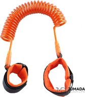 Harnais de poignet de Jumada pour Enfants - Bracelet - Harnais pour enfants - Laisse pour tout-petits - Chœur de marche - Rotatif à 360 degrés - Oranje - 1,5 mètre