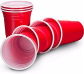 Red cups - 50stuk(s) - 400ml - Party Cups - Beerpong - Drankspel - Beerpong Bekers - Plastic Bekers