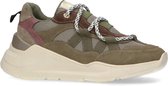 Sacha - Dames - Khaki sneakers met witte zool - Maat 38