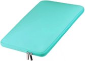 Laptop Sleeve voor HP Omen - hoes - spatwaterbestending - Extra bescherming  15,6 inch Met Ritssluiting - Universeel ( Mint groen )