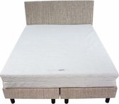 Bedworld Boxspring 180x220 - Stevig - Waterafstotend fijn - Wit grijs (MV83)