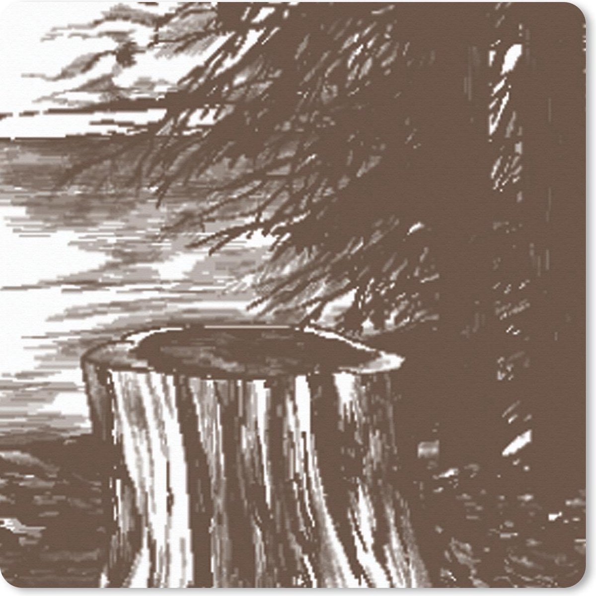 Muismat 20x20 cm - Mousepad Boom - Zee - Illustratie - Muismatten