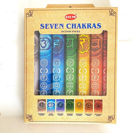 HEM - Seven Chakras - Wierook stokjes - giftpack - 7 doosjes