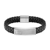 Hugo Boss Heren Armband Leer - Zwart