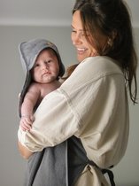 Bobbé Mommy Dry Towel - Baby handdoek - 120 x 100 cm - Dark Grey
