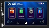 TechU™ Autoradio T134 – 2 Din met Afstandsbediening & Stuurwielbediening – 7.0 inch Touchscreen Monitor – FM radio – Bluetooth & Wifi – USB – SD – Handsfree bellen – GPS Navigatie