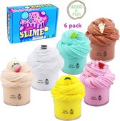 Fluffy Slime 6 x 100ml pack - Slijm - Slime - slijm pakket - fluffy slime - fluffy slijm - slime kit - Wood & fun